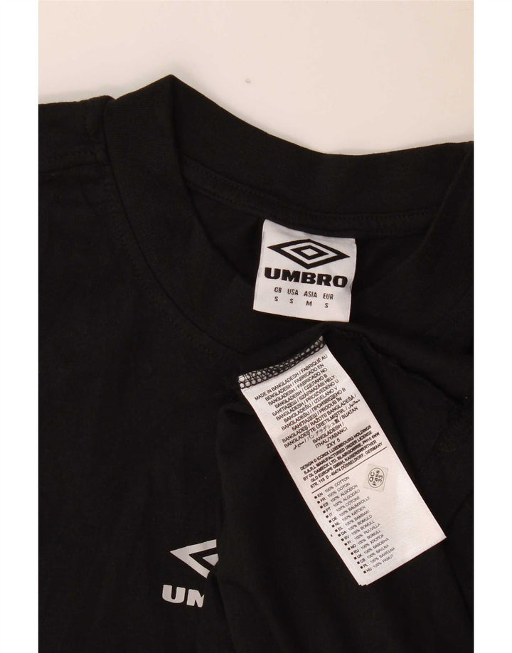 T-shirt grafica da uomo Umbro Top Small in cotone nero