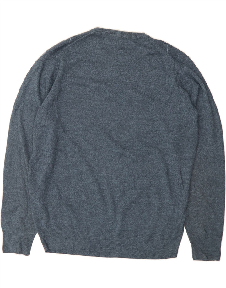 DOCKERS Mens Crew Neck Jumper Sweater Large Blue Argyle/Diamond Acrylic Vintage Dockers and Second-Hand Dockers from Messina Hembry 