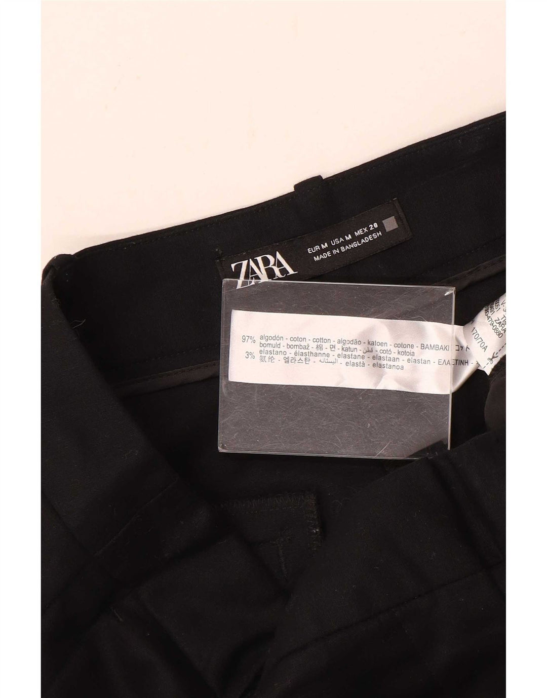 Pantaloncini chino con pegging da donna Zara medi W28 cotone nero