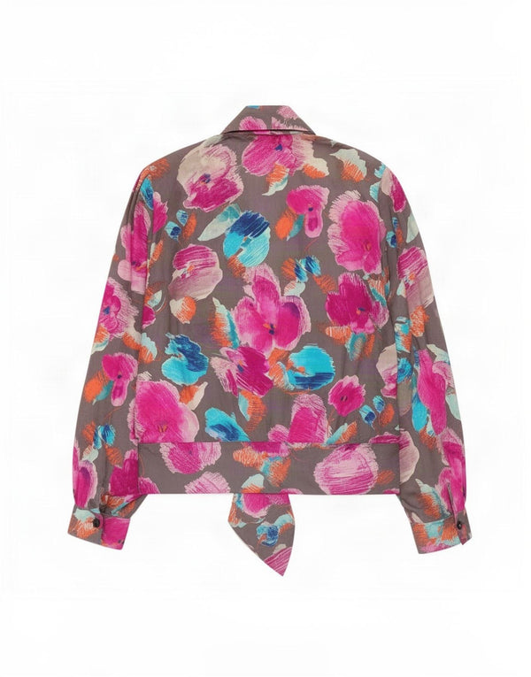 Vintage Womens Shirt Blouse UK 16 Large Multicoloured Floral