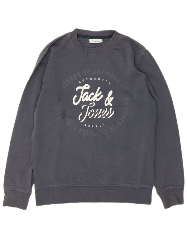 Jack & Jones Felpa con grafica da uomo Maglione Grigio medio