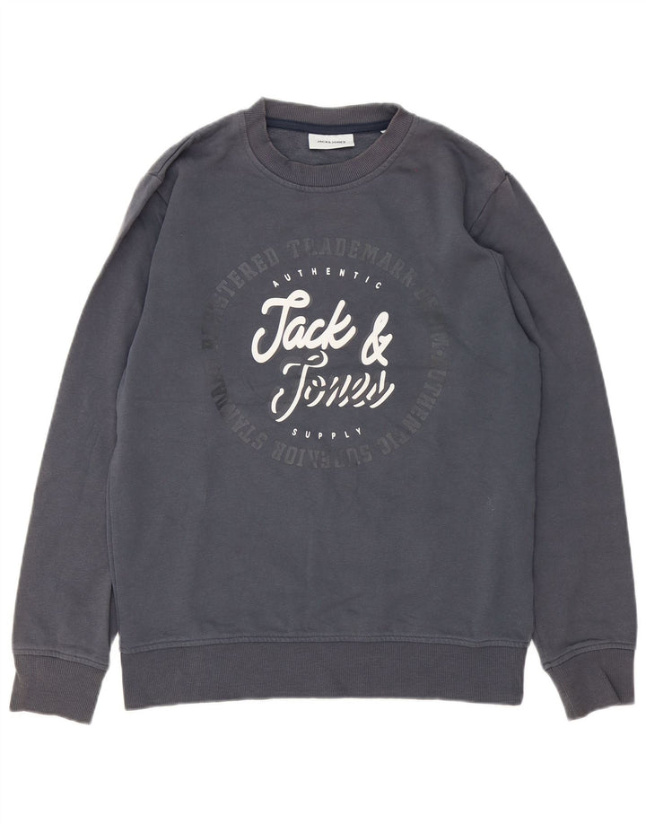 Jack & Jones Felpa con grafica da uomo Maglione Grigio medio