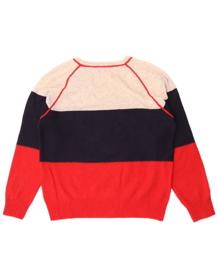 Maglione Kappa da uomo con scollo a barchetta XL in lana color block multicolore