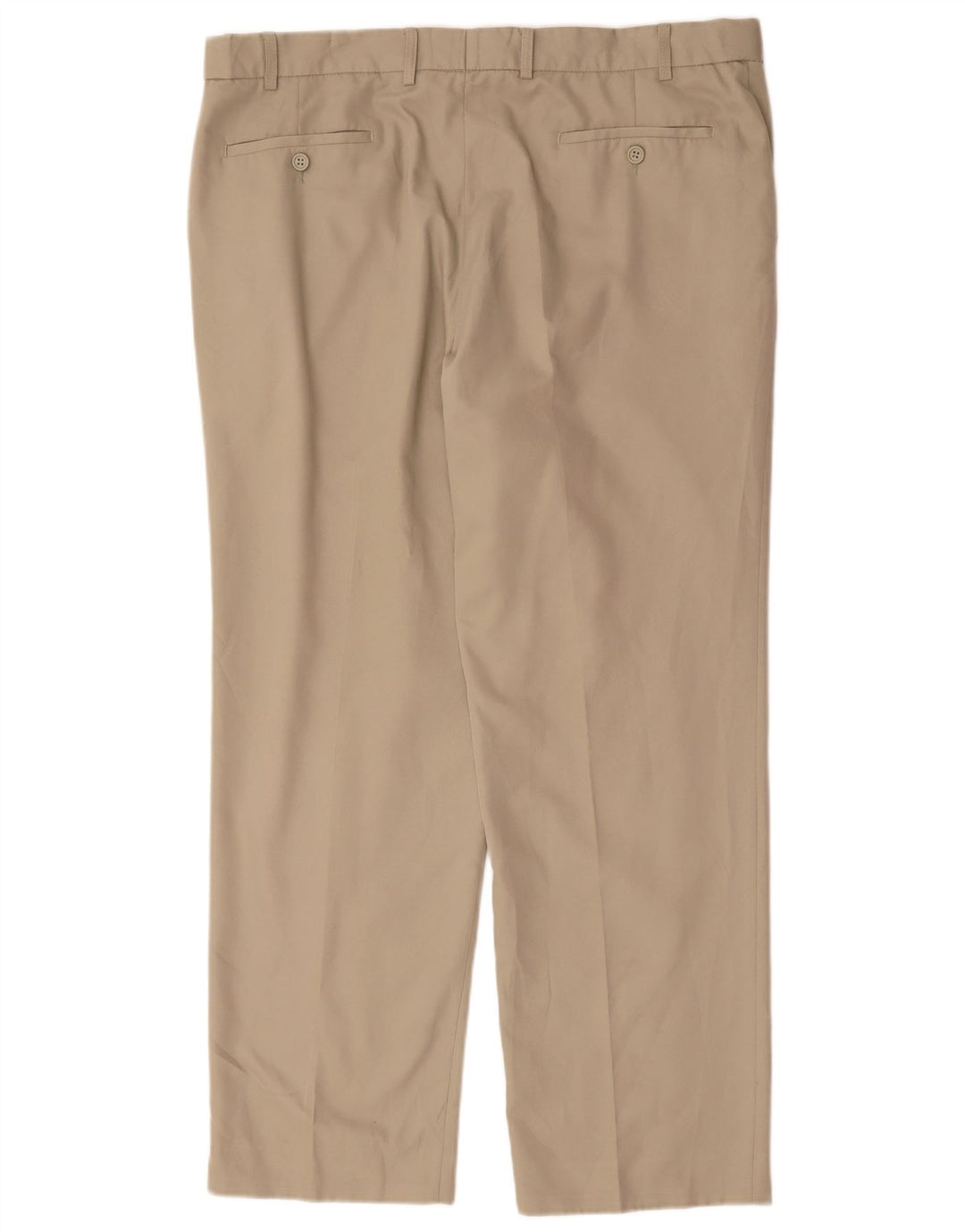 Pantaloni da abito dritti da uomo Marks & Spencer W40 L31 Poliestere beige