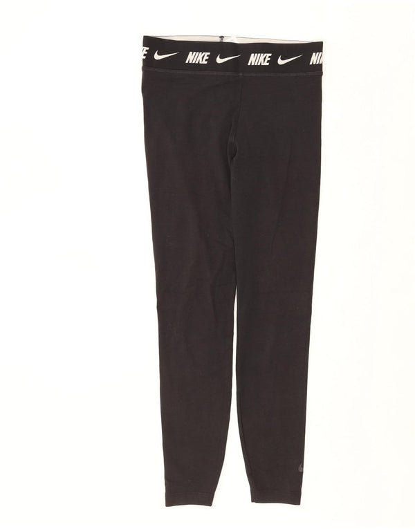 Leggings grafici attillati da donna NIKE UK 12 cotone nero medio