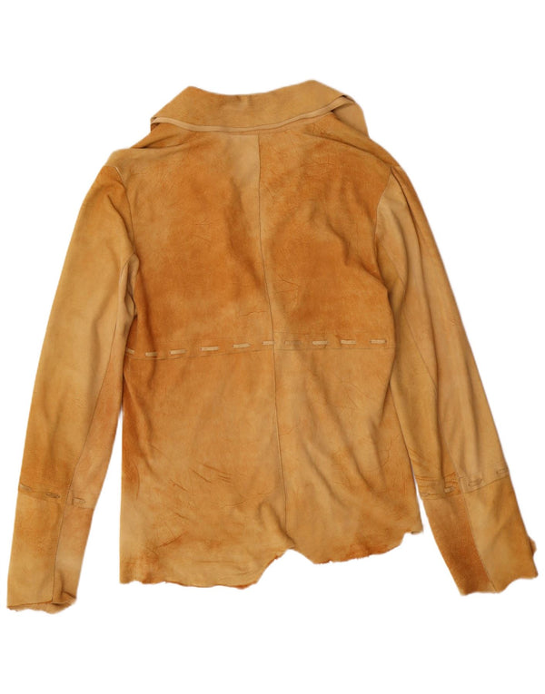 Giacca Camicia Donna Fontanelli in Camoscio IT 46 Large Beige Pelle