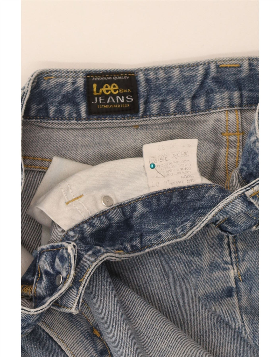 Pantaloncini di jeans Lee Felton da uomo W30 in cotone blu medio