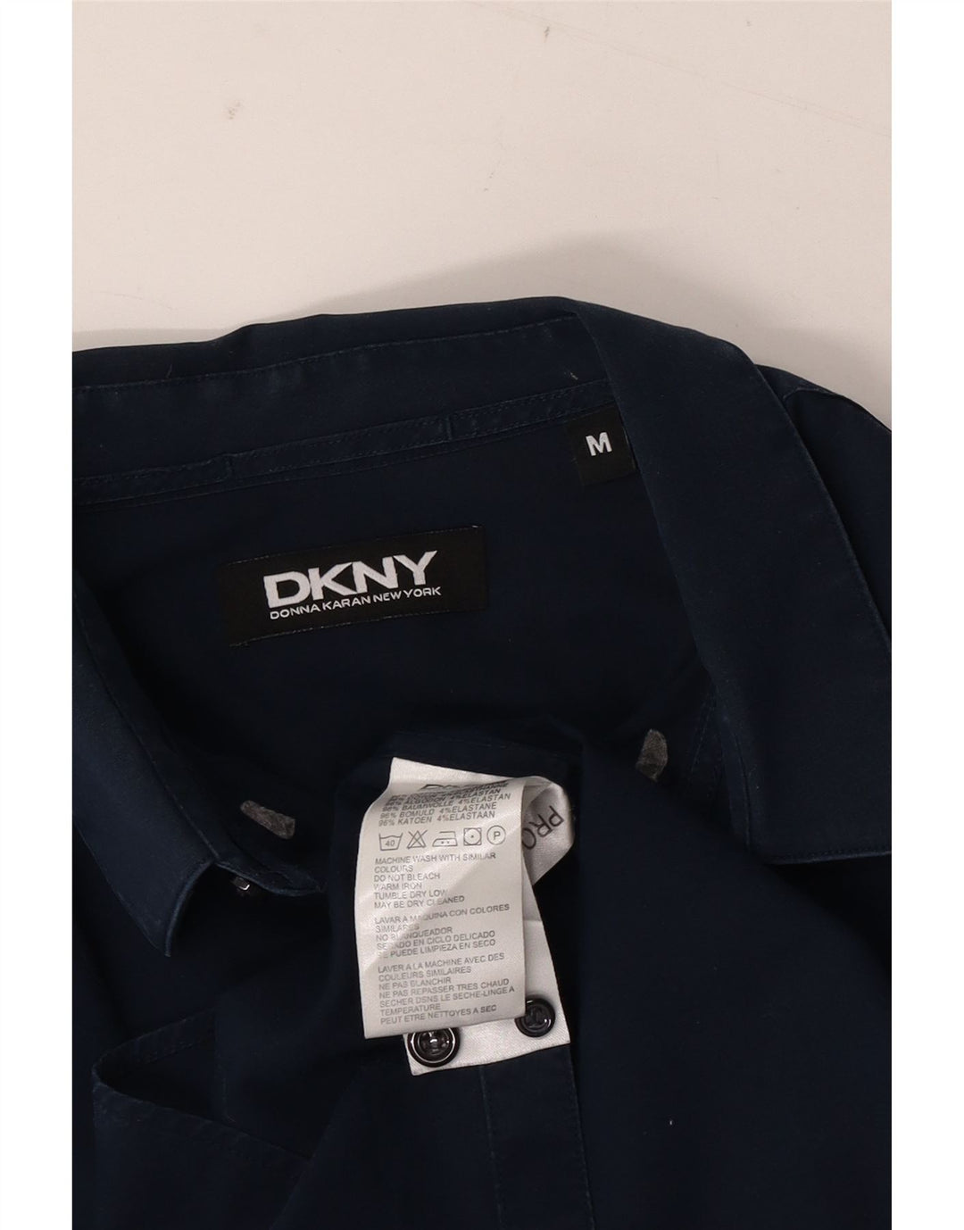 Camicia da uomo DKNY in cotone blu navy medio