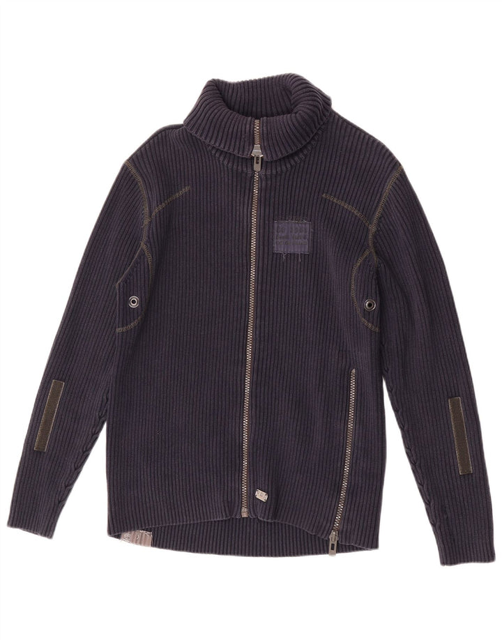 Maglione cardigan da uomo G-Star 3301 grande cotone blu navy