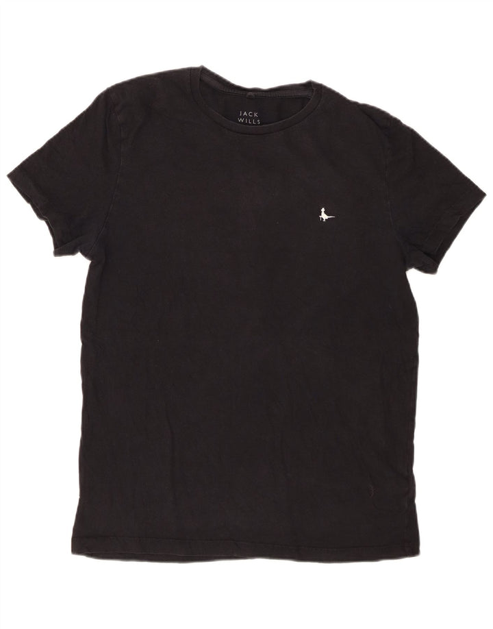 JACK WILLS T-shirt da uomo Top piccola in cotone nero