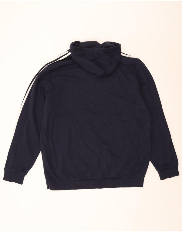 Felpa con cappuccio da uomo Adidas 2XL cotone blu navy