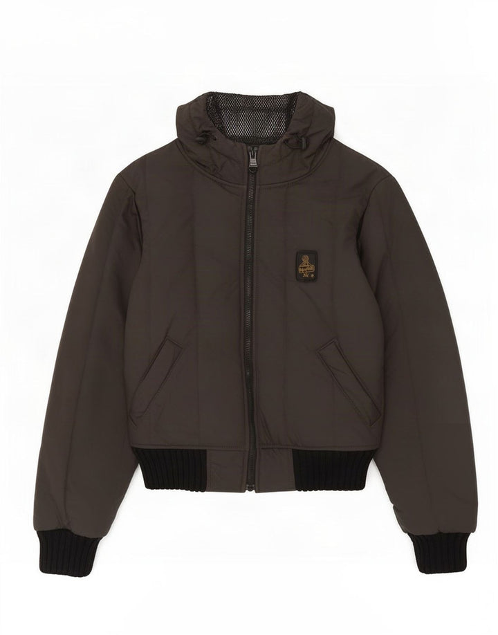 Giacca a vento con cappuccio da donna Refrigiwear UK 8 Small Poliestere grigio