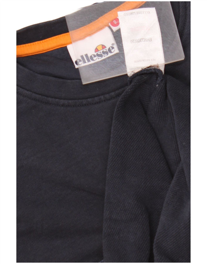 ELLESSE Felpa da uomo Maglione piccolo blu navy in poliestere color block