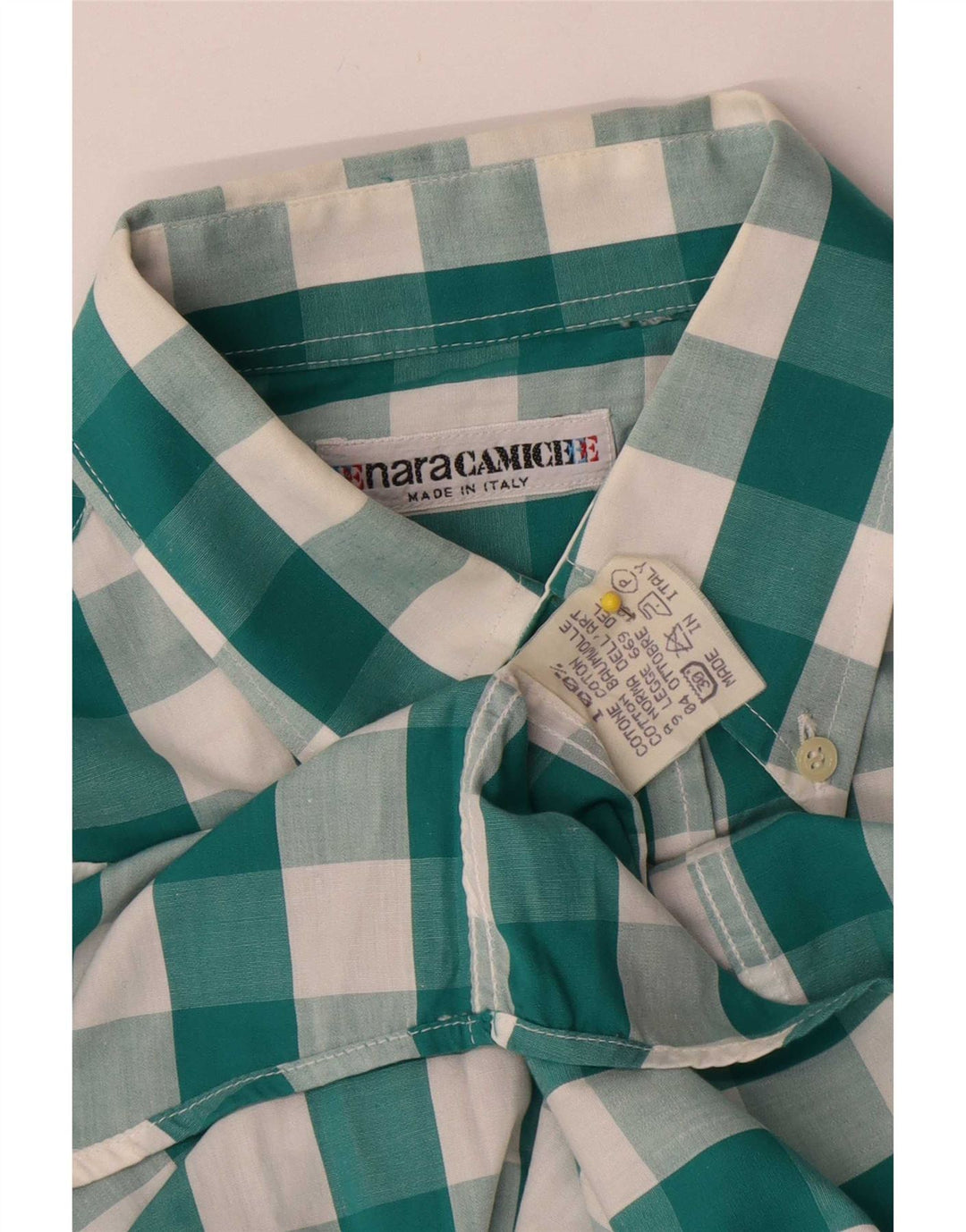 Camicia Uomo Enara Camicece In Cotone Vichy Verde Medio