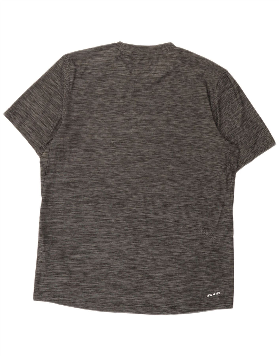 T-shirt Adidas Aeroready da uomo in poliestere chiazzato grigio medio