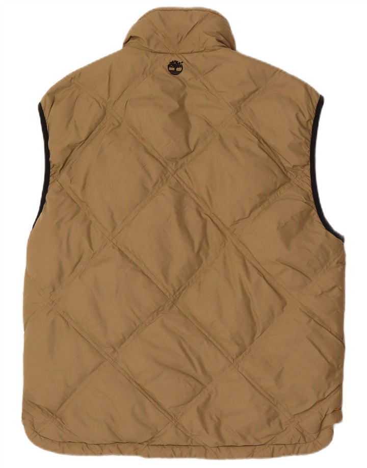 Gilet imbottito reversibile da uomo Timberland UK 36 piccolo nylon marrone