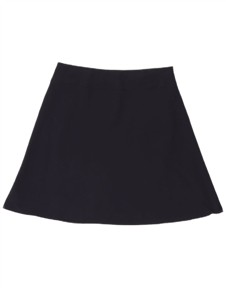 Gonna a trapezio da donna Marks & Spencer UK 16 grande W36 poliestere blu navy