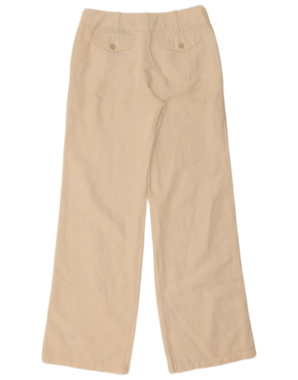 Pantaloni chino da donna Armani a gamba larga IT 38 XS W28 L32 Cotone beige