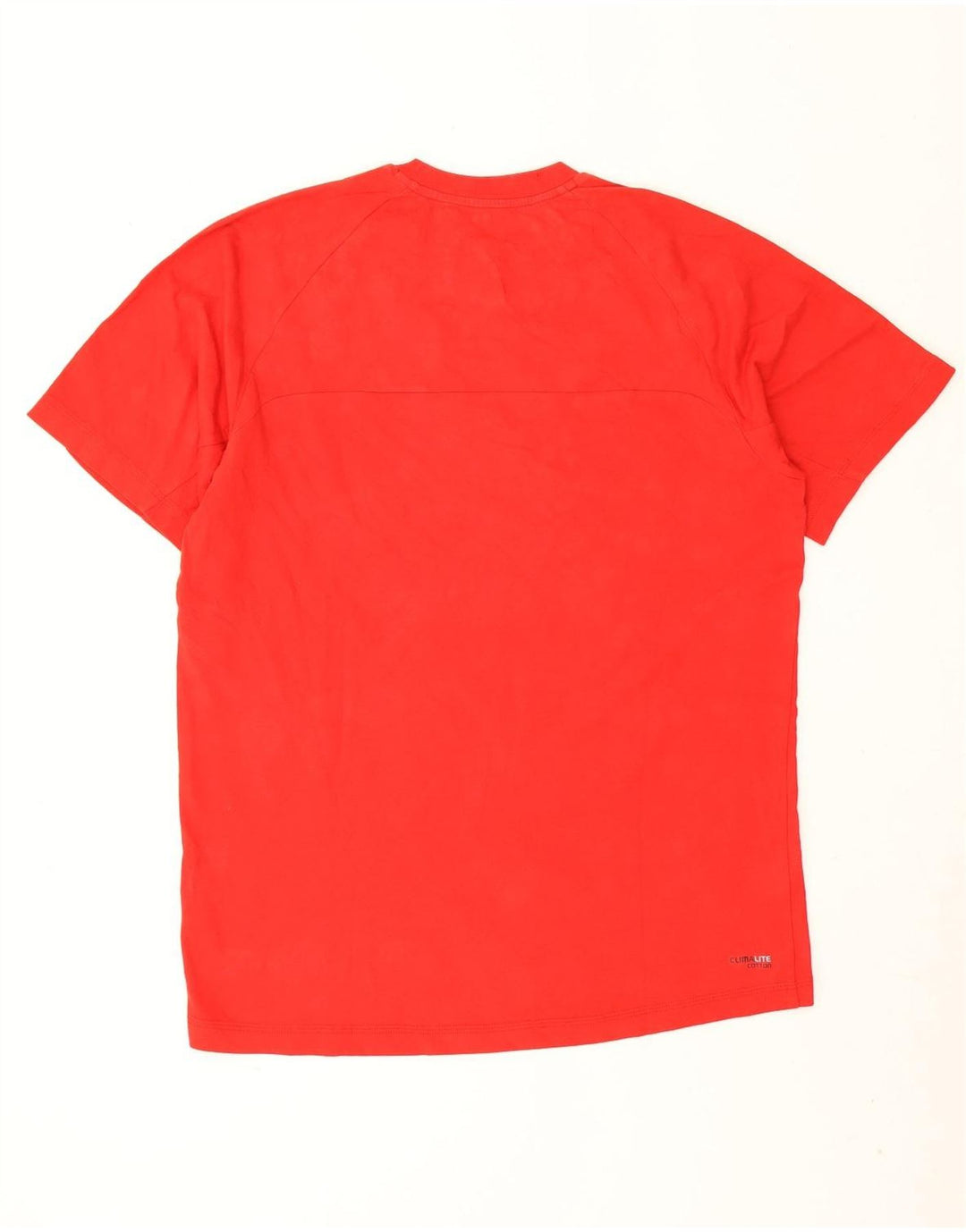 T-shirt Adidas Climalite da uomo grande in cotone rosso