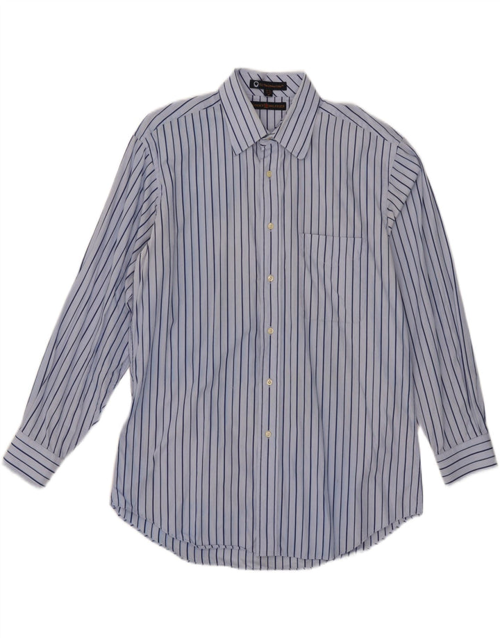 Camicia da uomo Tommy Hilfiger taglia 15 1/2 a righe blu medio