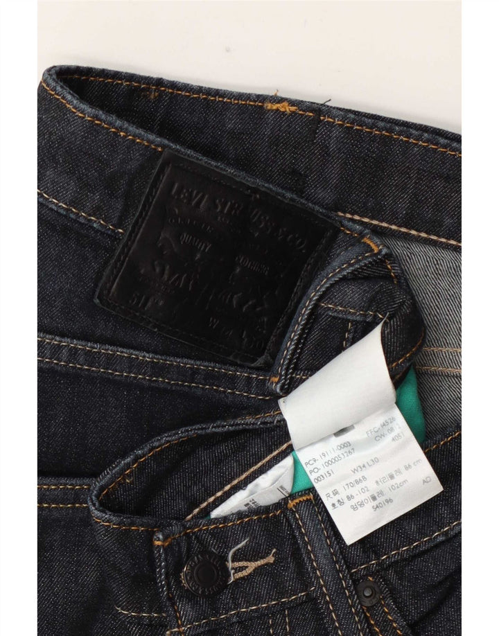Jeans Levi's Uomo 511 Slim W34 L30 Cotone Blu Navy