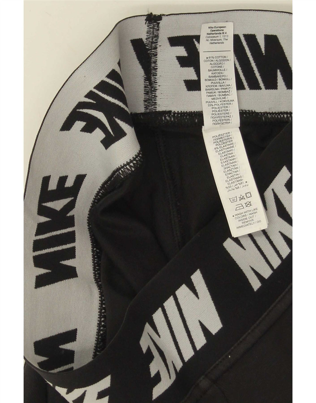 Leggings grafici da donna Nike UK 8 piccoli in cotone nero