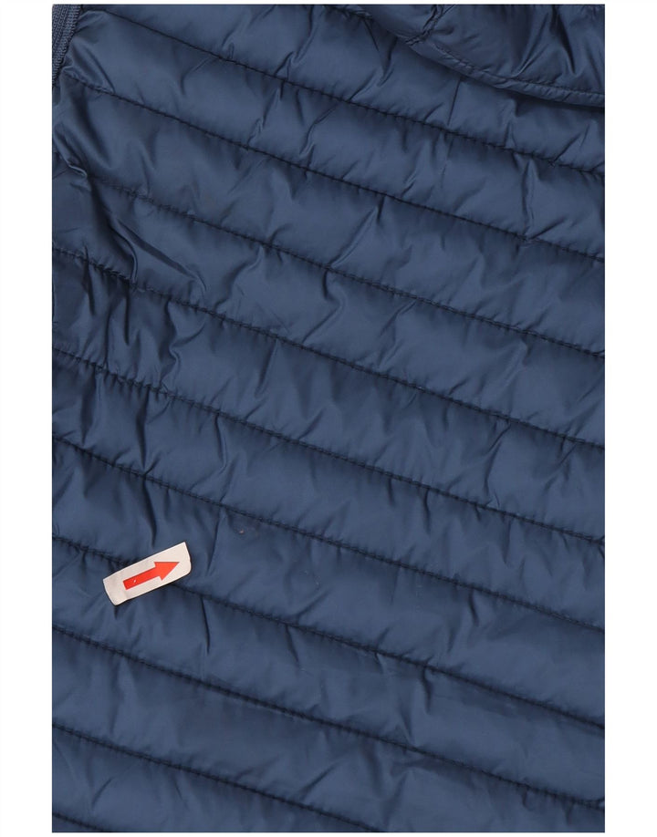 Gilet imbottito con cappuccio da donna Massimo Dutti UK 12 poliestere blu medio