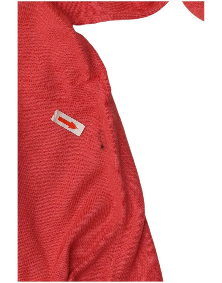 MARKS & SPENCER Maglione da donna con scollo a V UK 16 Large Rosa Viscosa