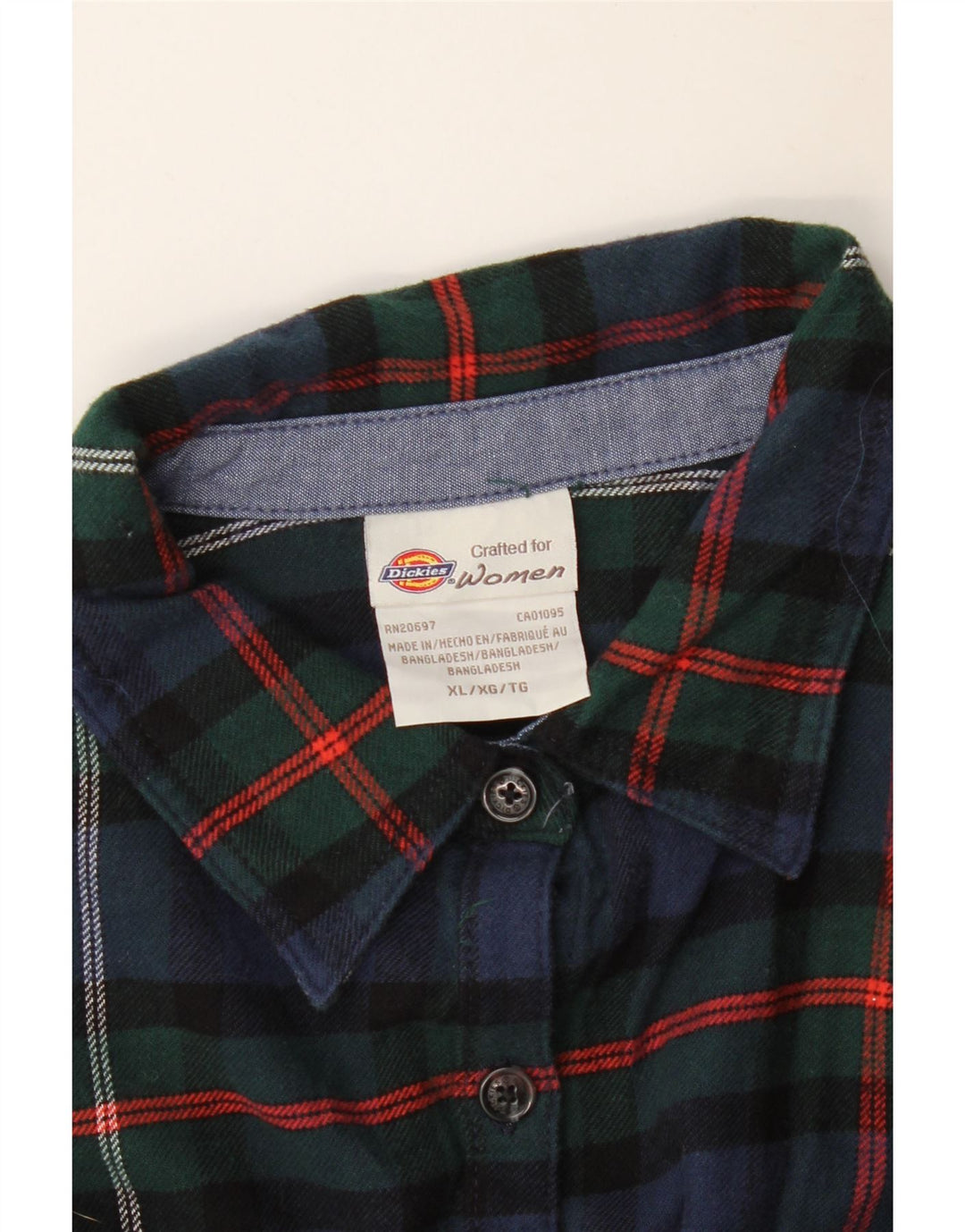 DICKIES Camicia oversize in flanella da donna UK 18 XL Blu navy a quadri