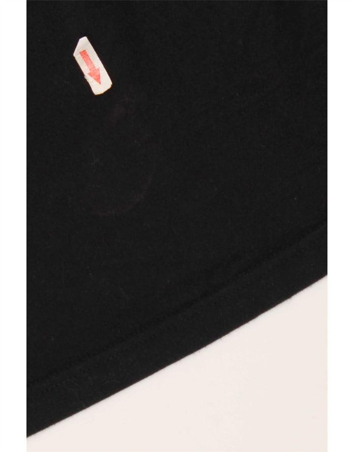 Ellesse Top grafico da uomo a maniche lunghe in cotone nero grande