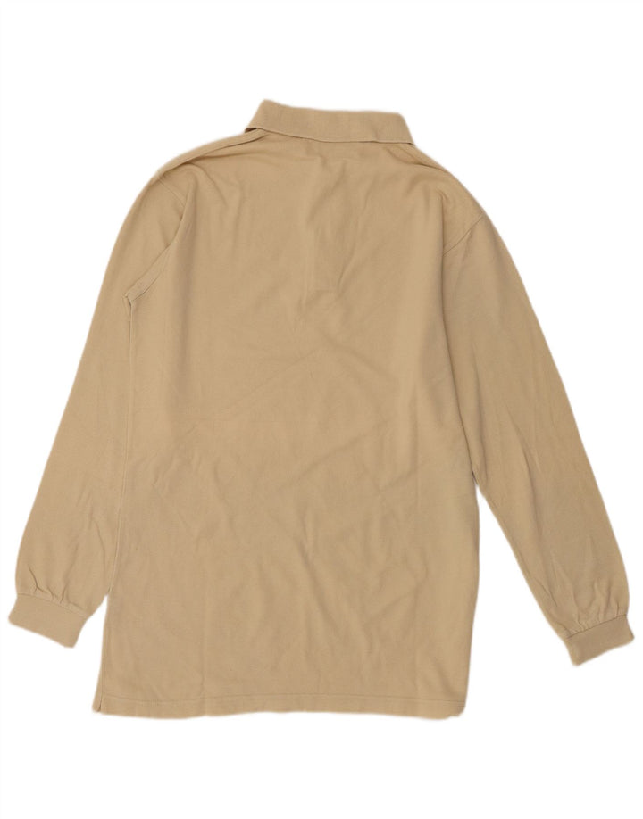 Polo Kappa Uomo Manica Lunga Cotone Beige Medio