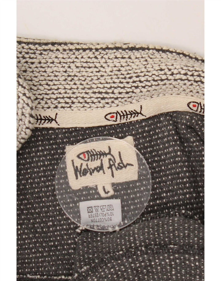 Giacca da tuta da donna Weird Fish UK 16 grande cotone grigio