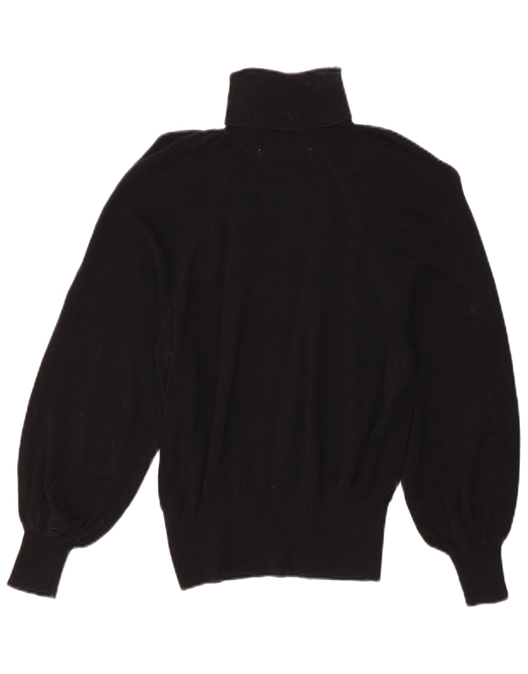 Maglione maglione collo alto da donna Zara UK 10 piccolo Lyocell nero