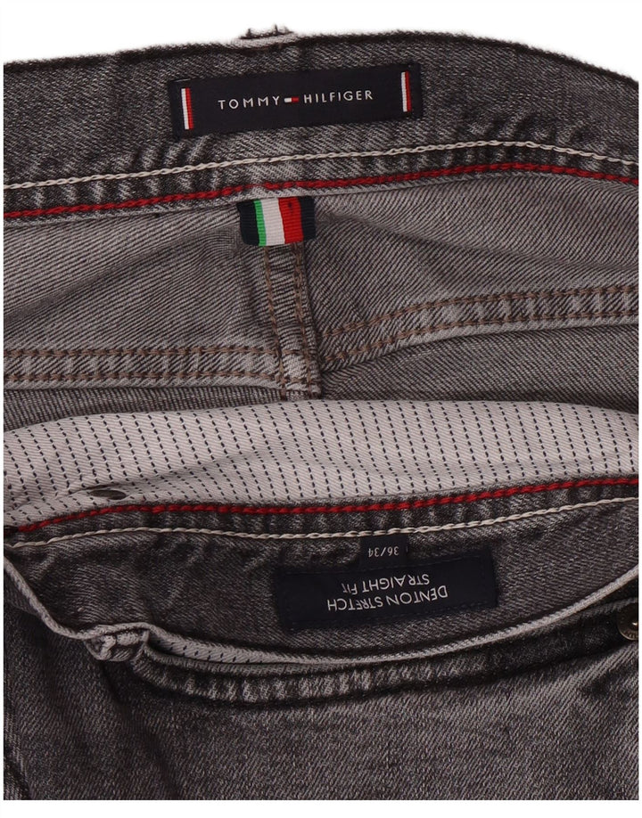 TOMMY HILFIGER Jeans dritti Denton da uomo W36 L27 Grigi
