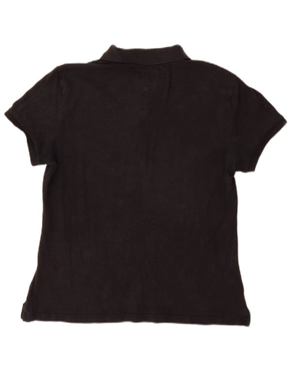 Polo da donna slim fit Tommy Hilfiger UK 18 XL cotone nero