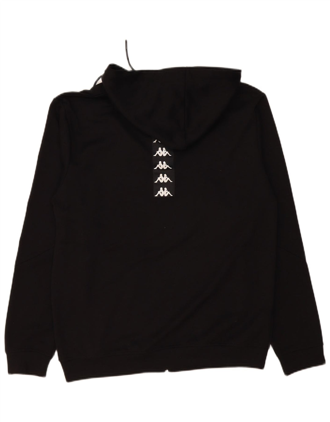 Maglione con cappuccio e zip grafica da uomo Kappa grande nero in poliestere