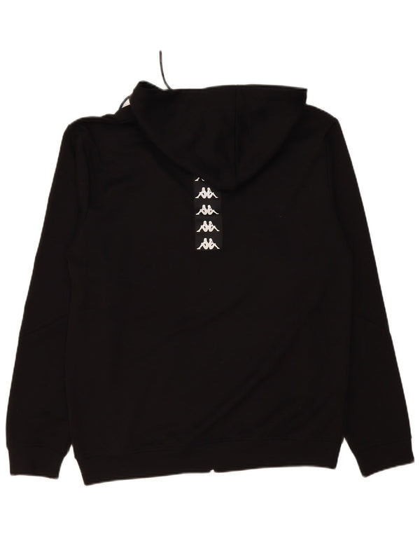Maglione con cappuccio e zip grafica da uomo Kappa grande nero in poliestere