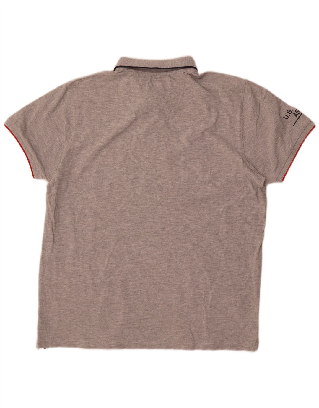 Polo Assn. Polo grafica da uomo grande in cotone grigio