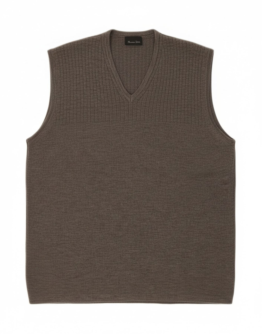 MASSIMO DUTTI Mens Vest Tank Top XL Grey New Wool