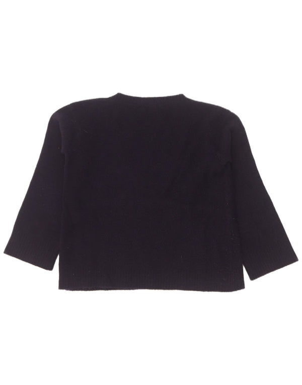 Maglione maglione con scollo a barca da donna Max Mara UK 16 grande blu navy
