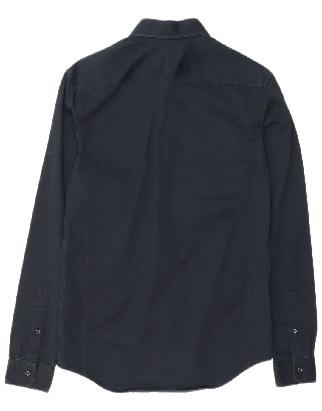 Camicia da uomo Reiss piccola in cotone blu navy