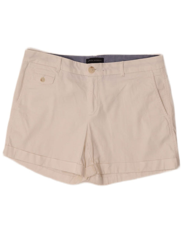 Pantaloncini chino da donna Banana Republic US 10 Large W33 cotone bianco