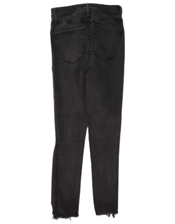 Jeans skinny effetto invecchiato da donna Abercrombie & Fitch W26 L25 cotone grigio