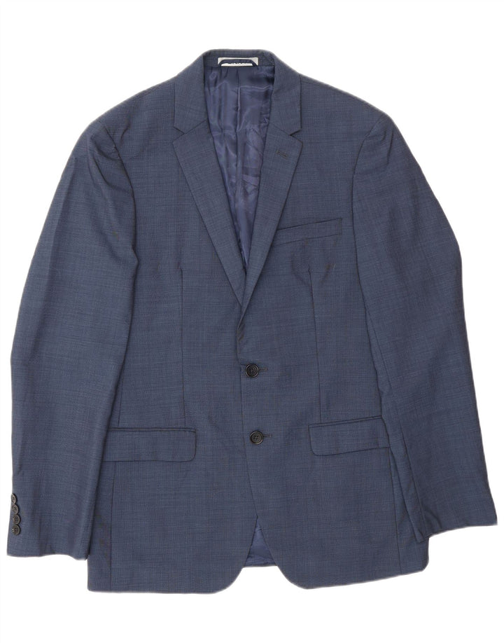 Giacca blazer da uomo a 2 bottoni Dkny UK 38 medio blu navy