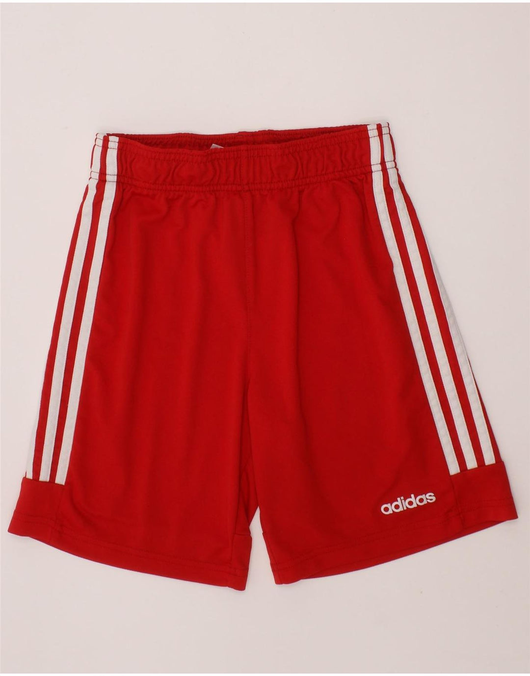 ADIDAS Boys Sport Shorts 11-12 Years  Red Polyester Vintage Adidas and Second-Hand Adidas from Messina Hembry 