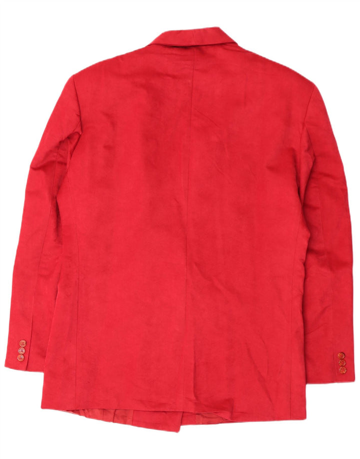 Giacca blazer doppiopetto vintage da uomo IT 52 XL poliestere rosso