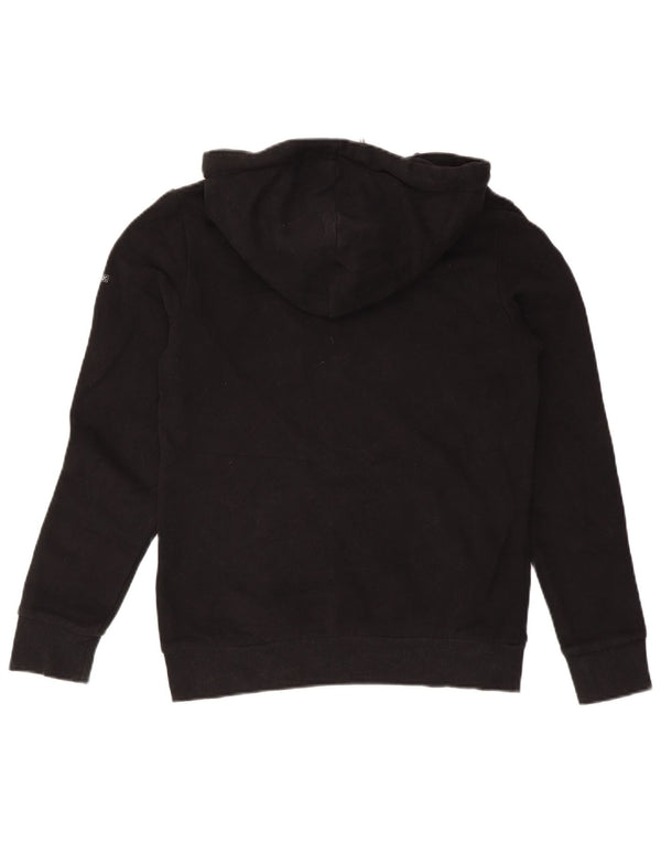 Maglione con cappuccio grafico da donna Superdry UK 10 piccolo cotone nero