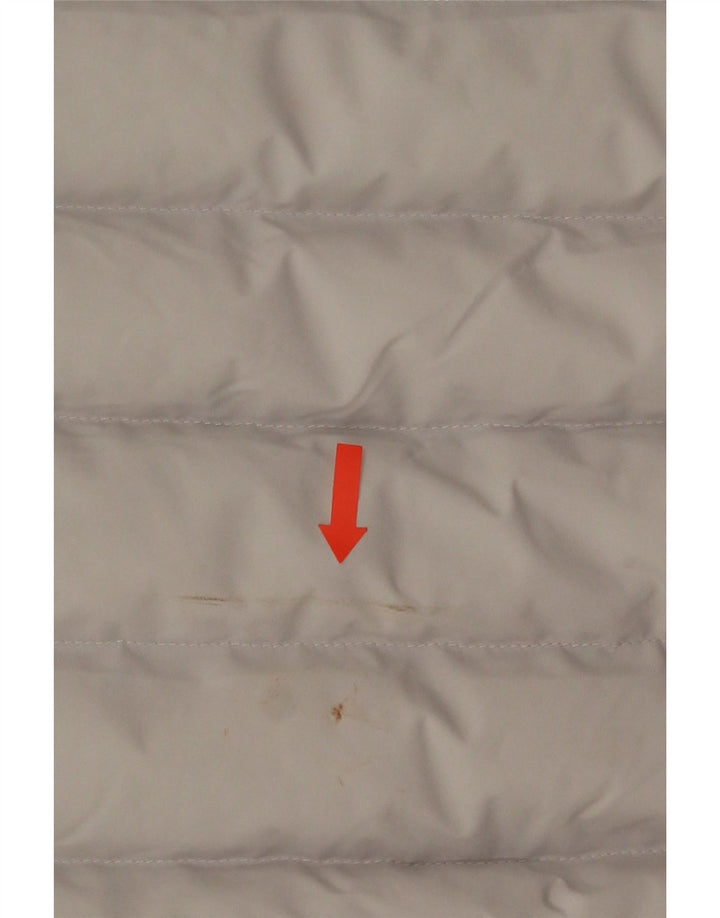 Cappotto imbottito con cappuccio da donna Superdry UK 10 piccolo poliestere grigio