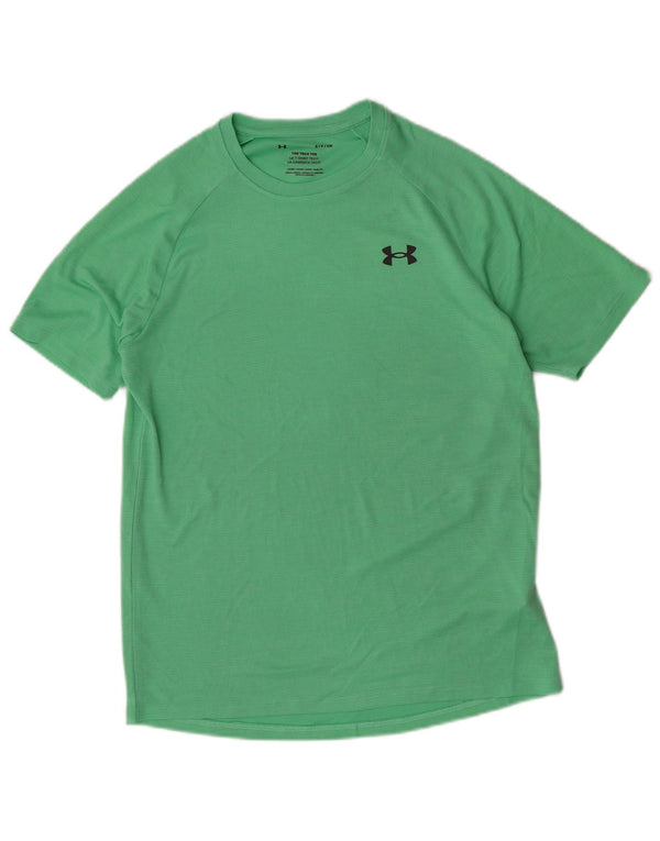 Maglietta da uomo Under Armour Top piccola in poliestere verde