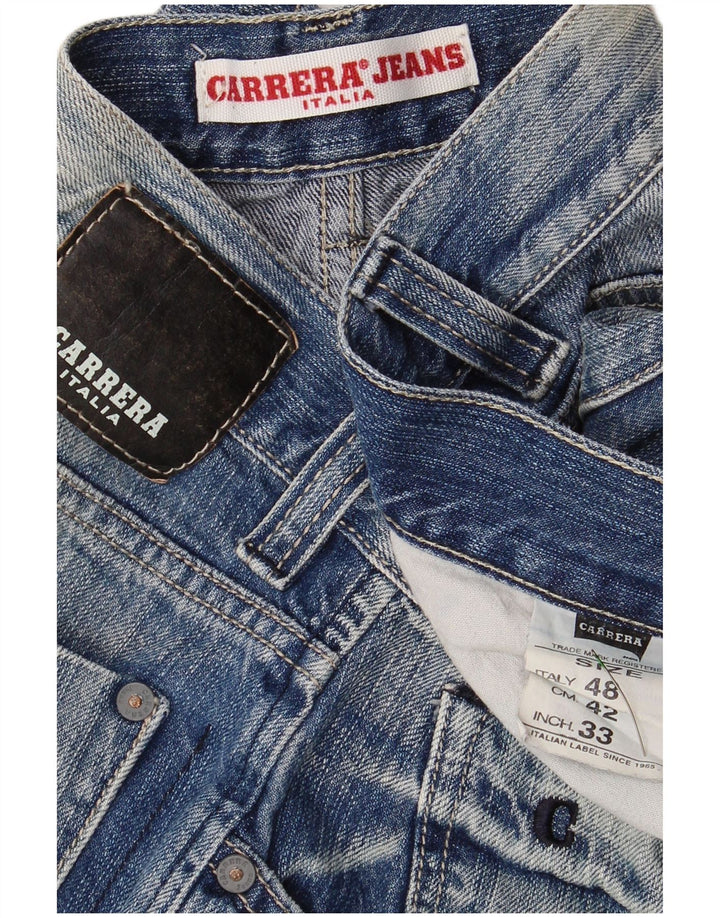 Pantaloncini di jeans da uomo CARRERA W33 Blu medio